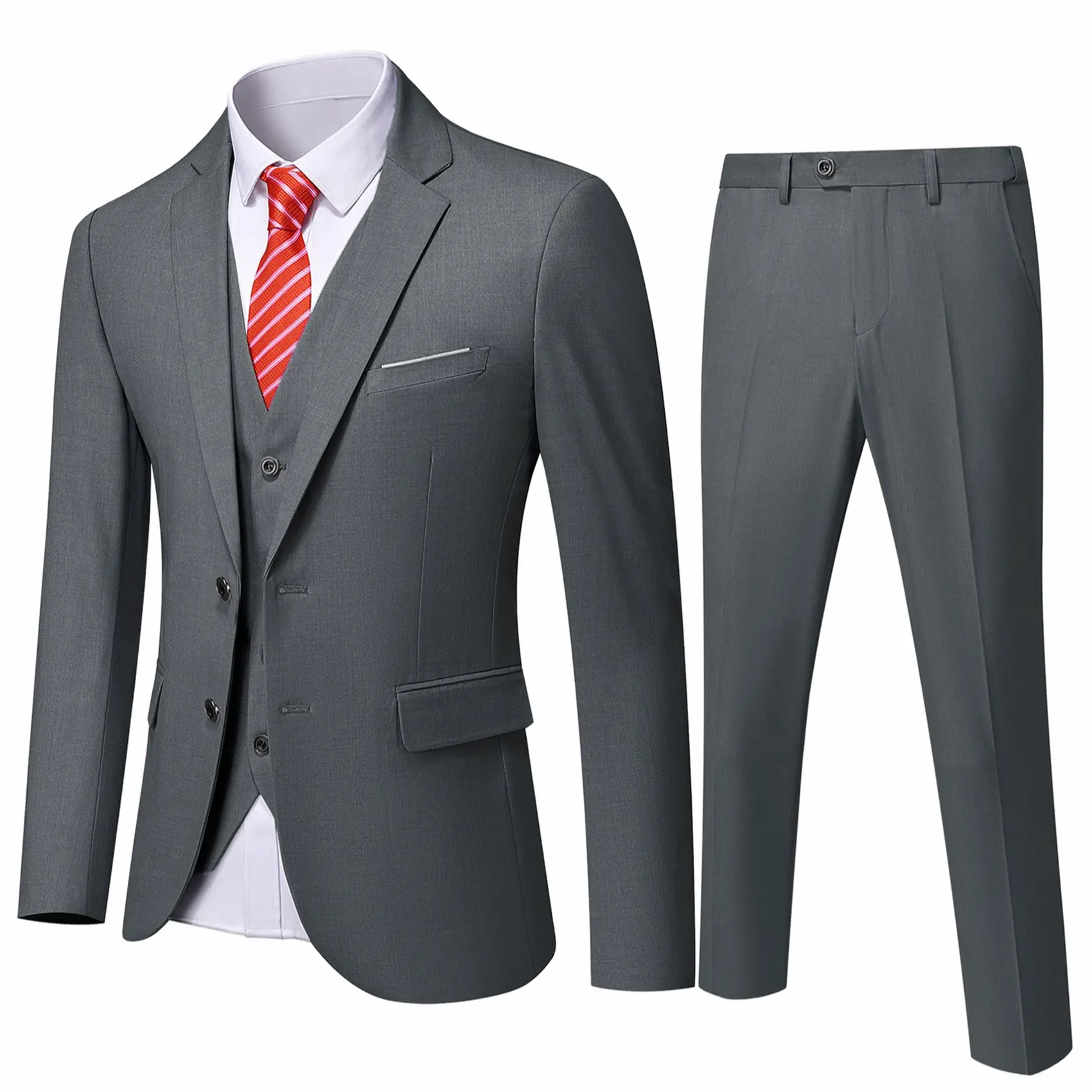 YND Men’s 3-Piece Slim Fit Formal Suit Set