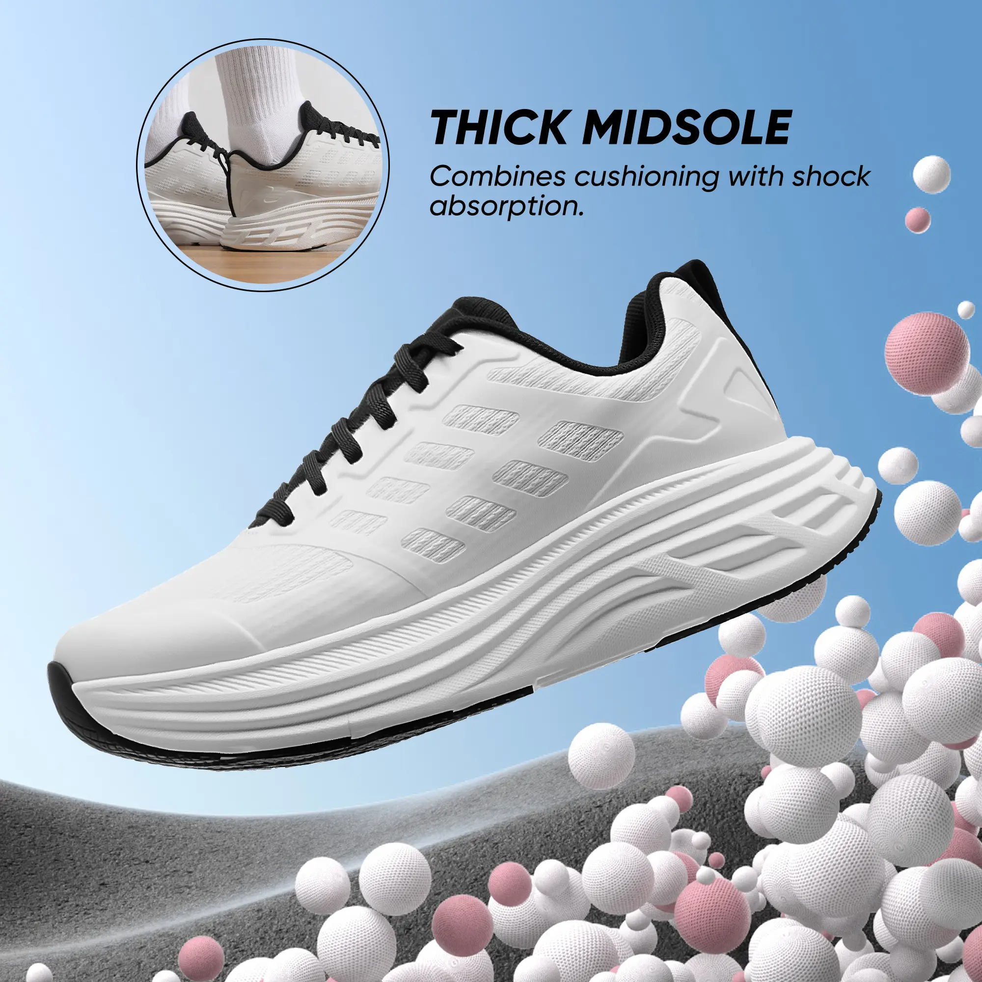 NORTIV 8 Women's Cushion Running Tennis Shoes - Non-Slip