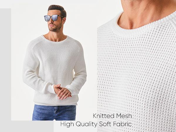 JMIERR Men's Crewneck Sweater Soft Casual Sweaters Classic Long Sleeve Pullover Sweaters with Ribbing Edge JMIERR Men's Crewneck Sweater Soft Casual Sweaters Classic Long Sleeve Pullover Sweaters with Ribbing Edge