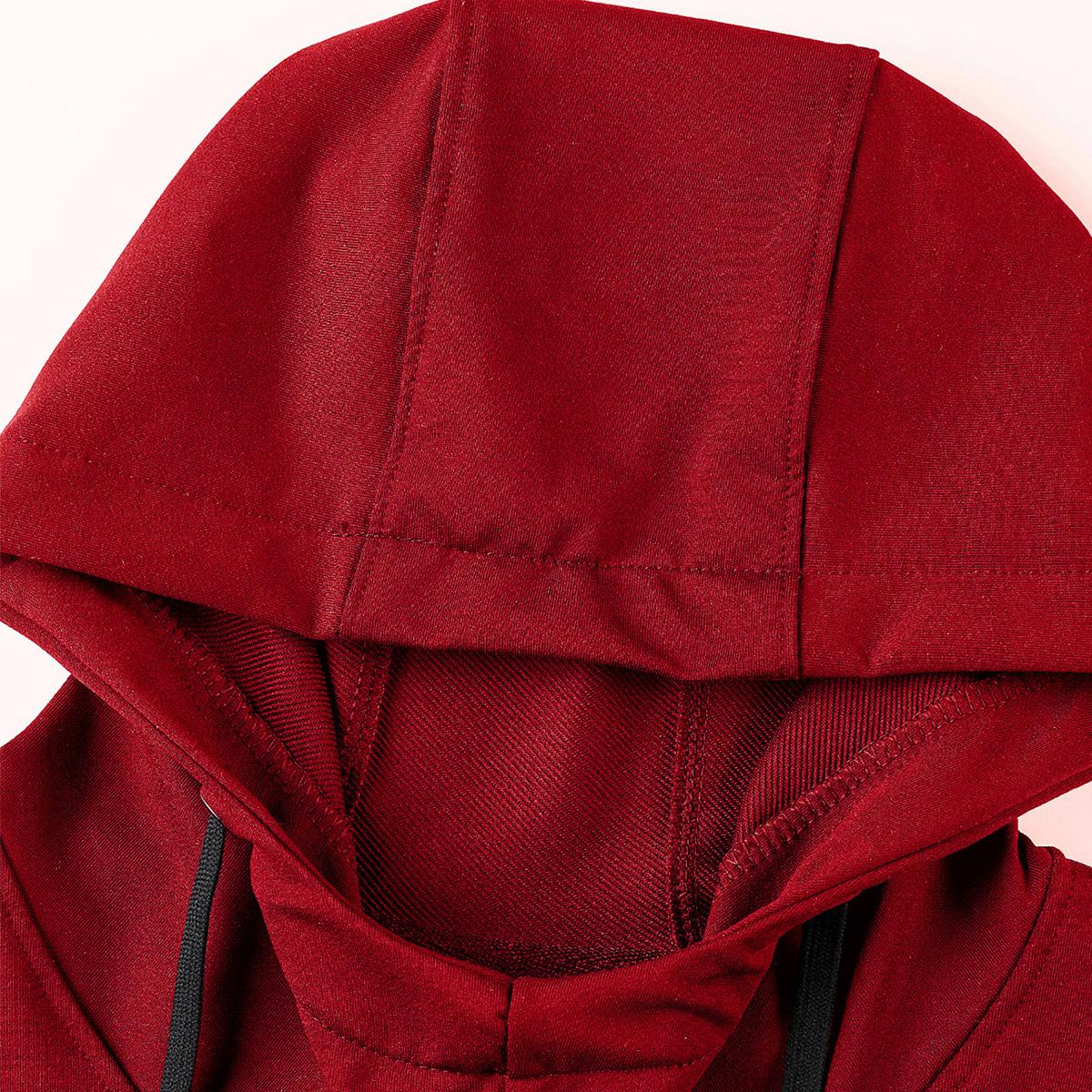 Men&rsquo;s casual minimalist hooded knit sweatshirt with letter print design; comfortable, skin-friendly fabric that is breathable&mdash;suitable for outdoor leisure, home life, daily commuting, and trendy everyday outfits.