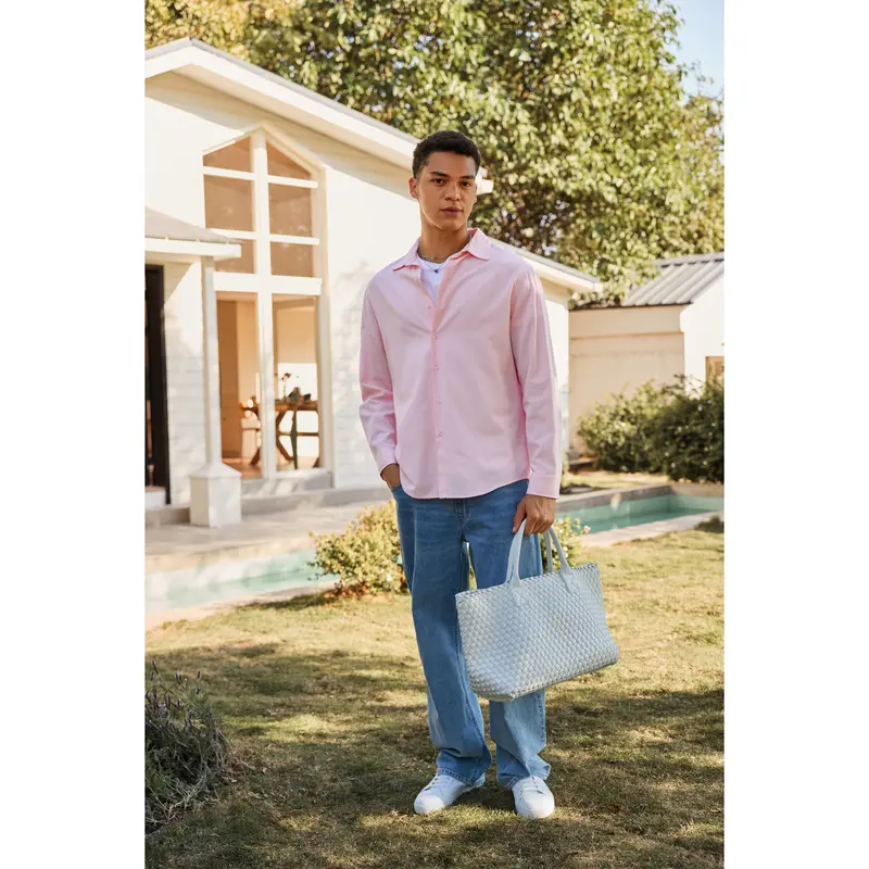 Men's Cotton-Linen Long-Sleeve Shirt