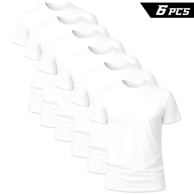 Men's 100% Cotton Crew Neck Short-Sleeve T-Shirt