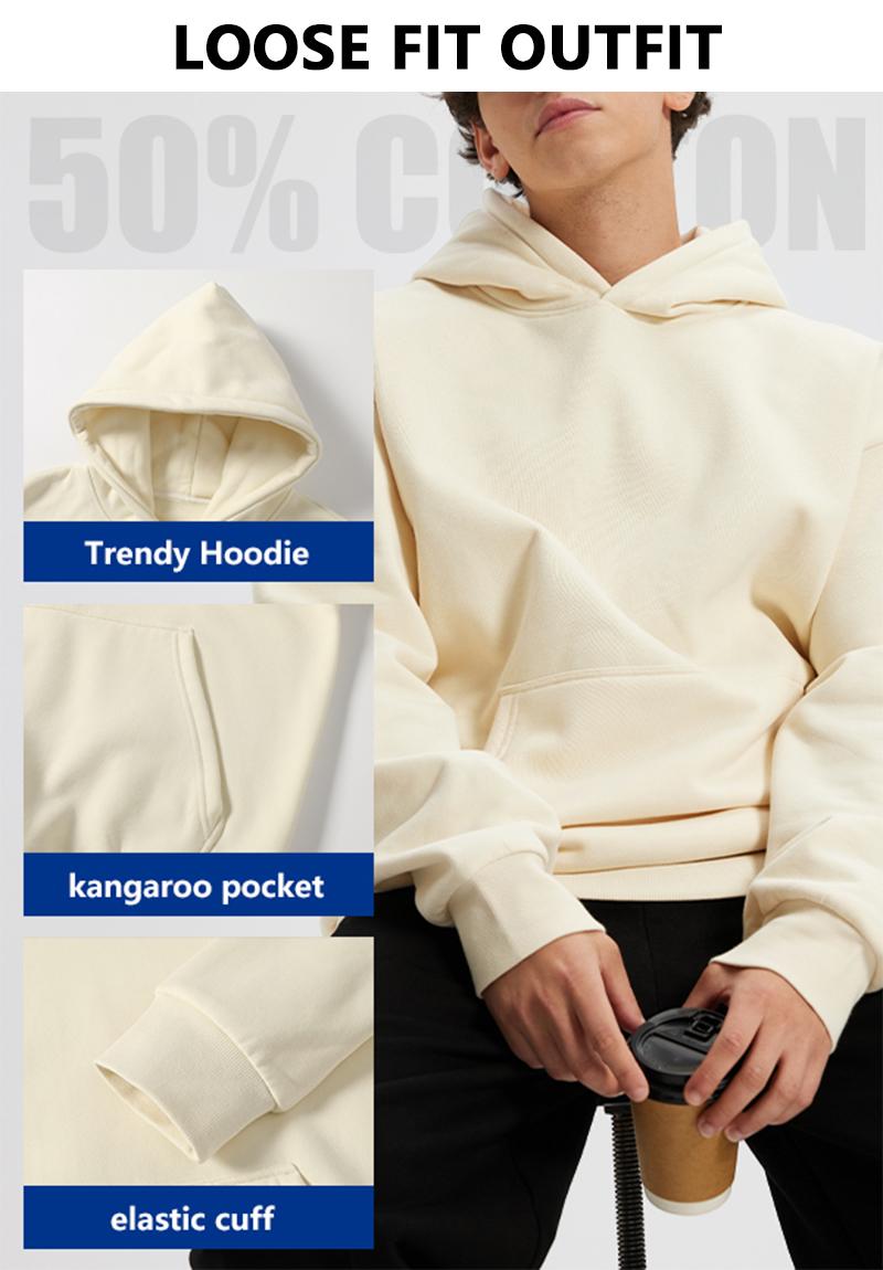 Men's hoodie, cotton blend, long-sleeve pullover, regular loose fit, soft and breathable fabric, durable, comfortable for daily life, machine washable, casual outdoor men's wear, urban streetwear, men's vintage must-have long-sleeve top Men's hoodie, cotton blend, long-sleeve pullover, regular loose fit, soft and breathable fabric, durable, comfortable for daily life, machine washable, casual outdoor men's wear, urban streetwear, men's vintage must-have long-sleeve top