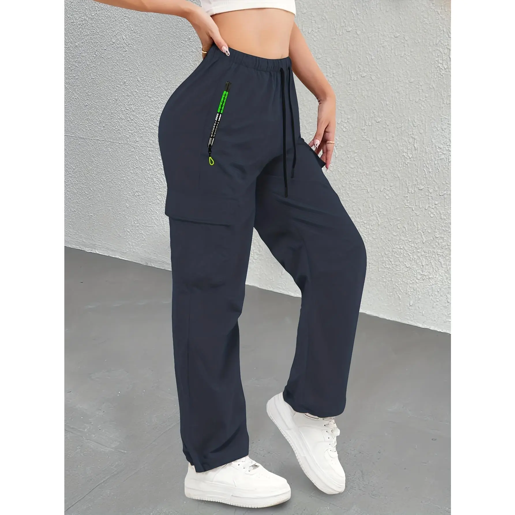 Women's High-Waisted Straight-Leg Athletic Pants