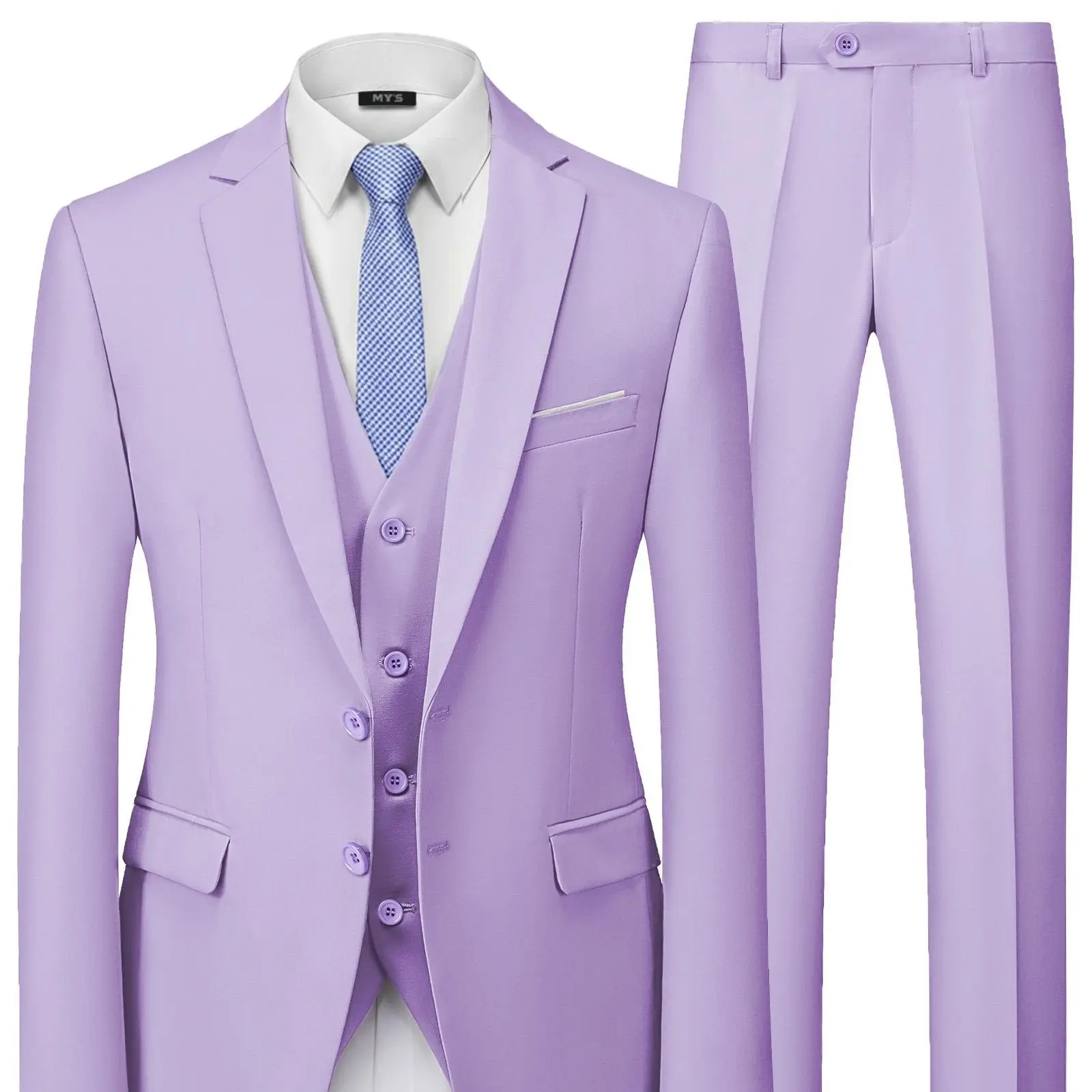 YND Men’s 3-Piece Slim Fit Formal Suit Set