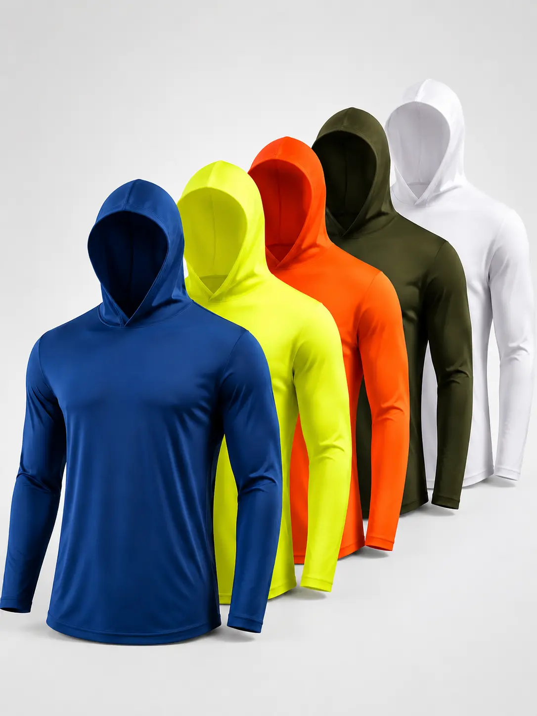 Men UPF 50+ Sun Protection Hoodie Long Sleeve T-Shirt