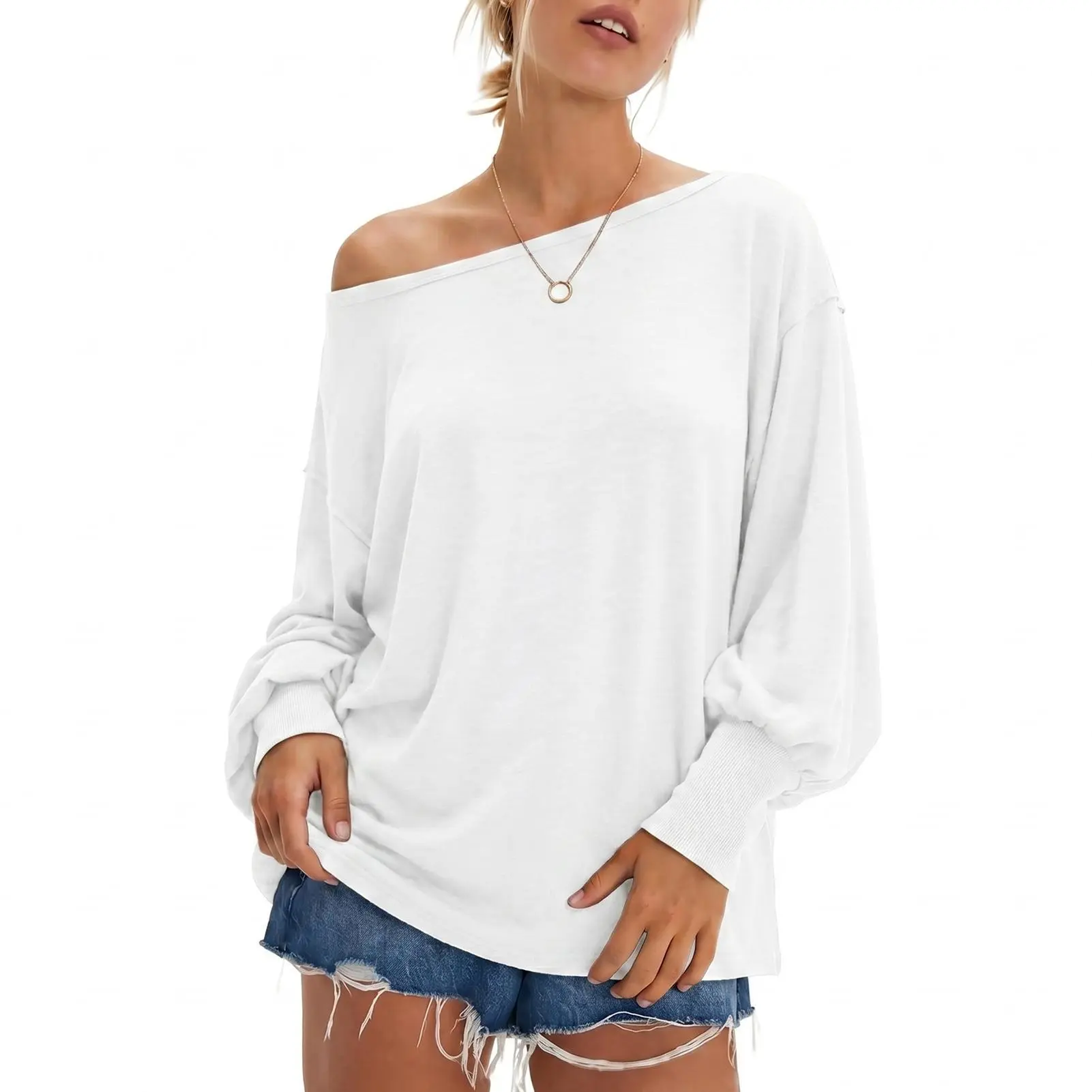 Women's Loose Off-Shoulder Top