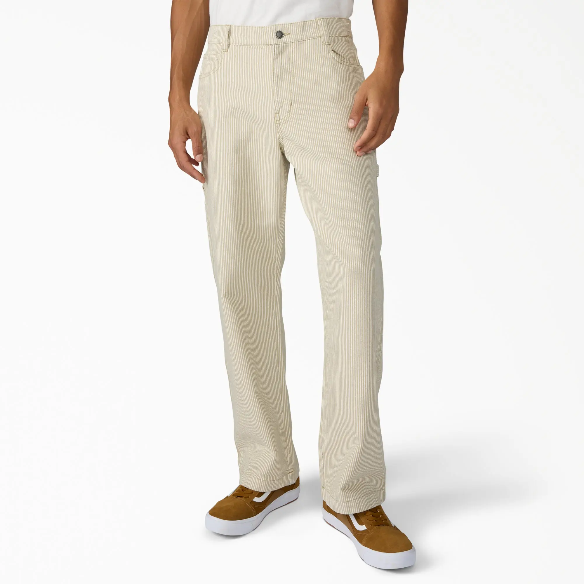 Hickory Loose Straight Carpenter Pants, 100% Cotton Loose Fit, Workwear Style