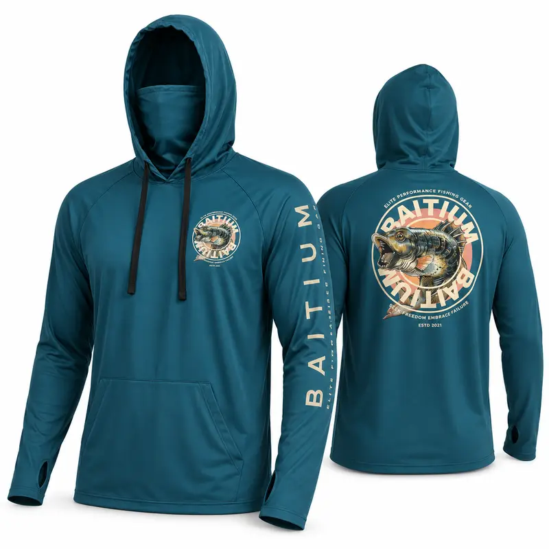 UPF 50 Sun Protection Long-Sleeve Hoodie (With Built-in Neck Gaiter)