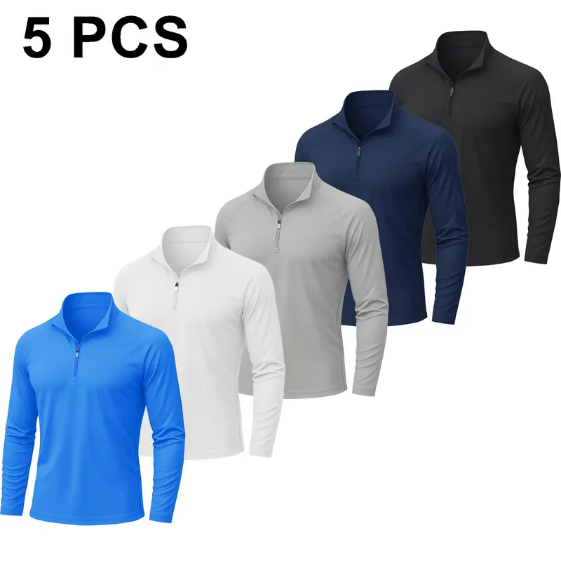 Men's 1/4-Zip Long-Sleeve Shirt – UPF 50+ Sun Protection