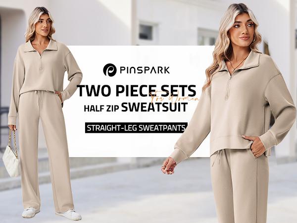 PINSPARK 2 Piece Sets for Women 1/2 Zip Sweatsuit Loose Fit Sweatshirt Straight Leg Pants 2025 Matching Outfit Fall Tracksuit tiktokshopbacktoschool,back to school,back to school haul PINSPARK 2 Piece Sets for Women 1/2 Zip Sweatsuit Loose Fit Sweatshirt Straight Leg Pants 2025 Matching Outfit Fall Tracksuit tiktokshopbacktoschool,back to school,back to school haul