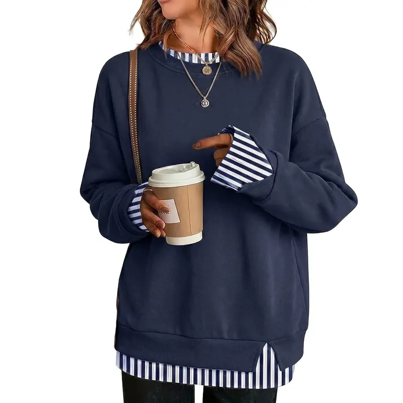 Women's Faux-Layered Sweatshirt