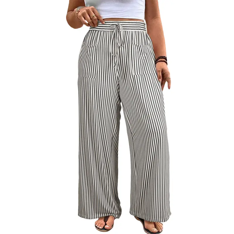 Women's Plus-Size Wide-Leg Trousers