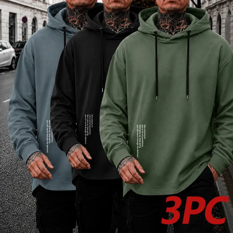 Men's Minimalist Casual Hooded Knit Sweatshirt