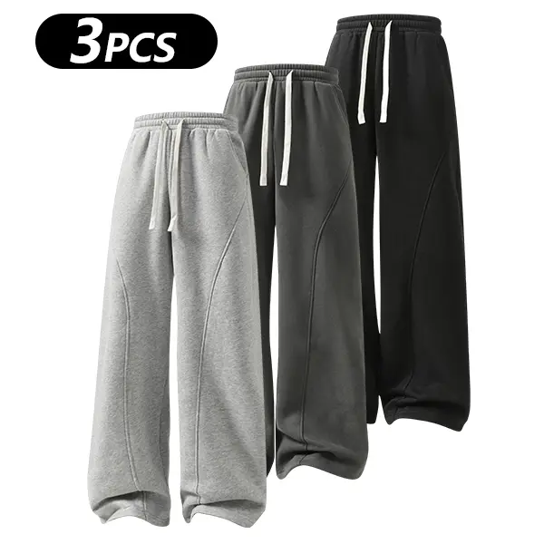 Men's Fleece-Lined Warm Athletic Pants