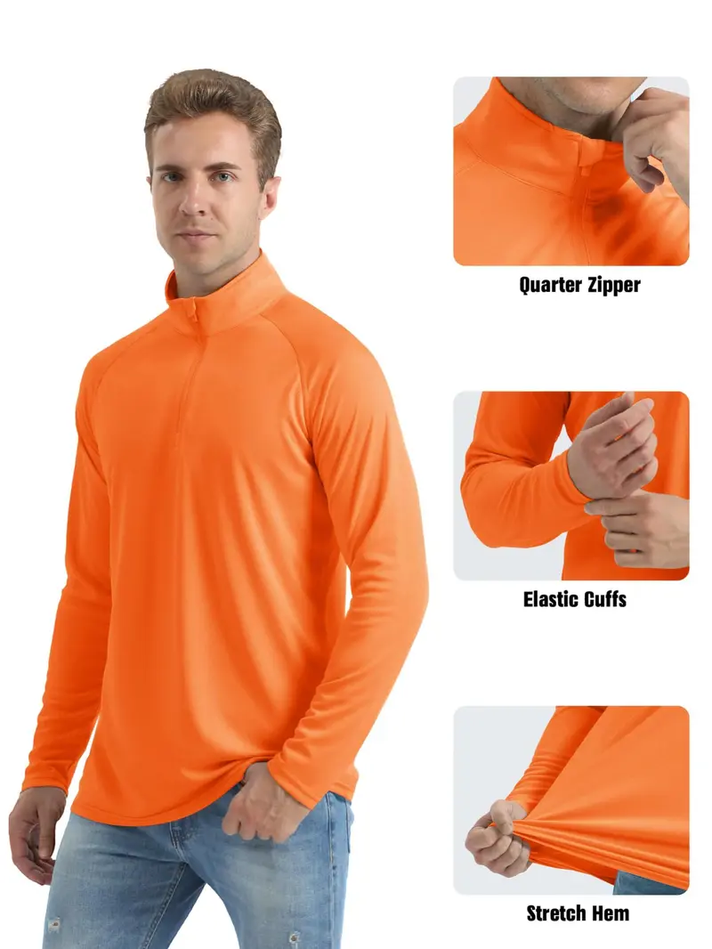 Men's 1/4-Zip Long-Sleeve Shirt – UPF 50+ Sun Protection