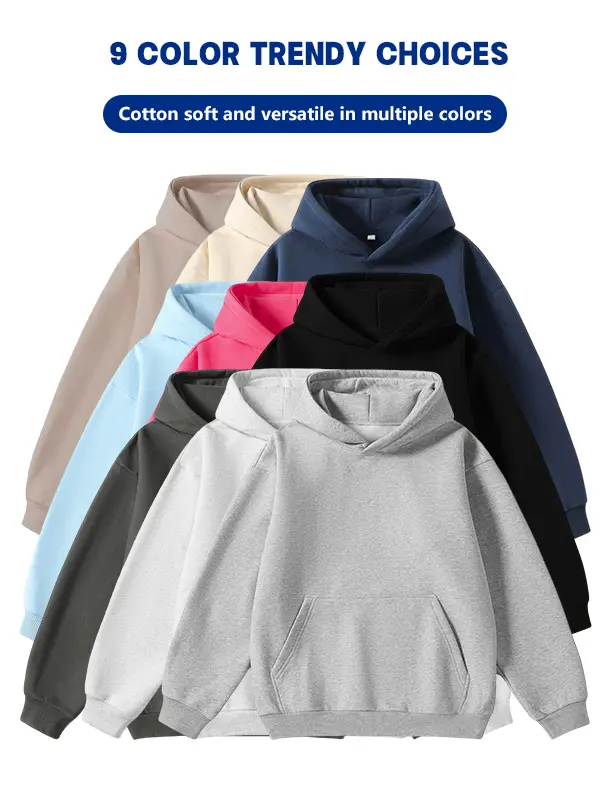 Men's Hoodie – Cotton-Blend Long-Sleeve Pullover
