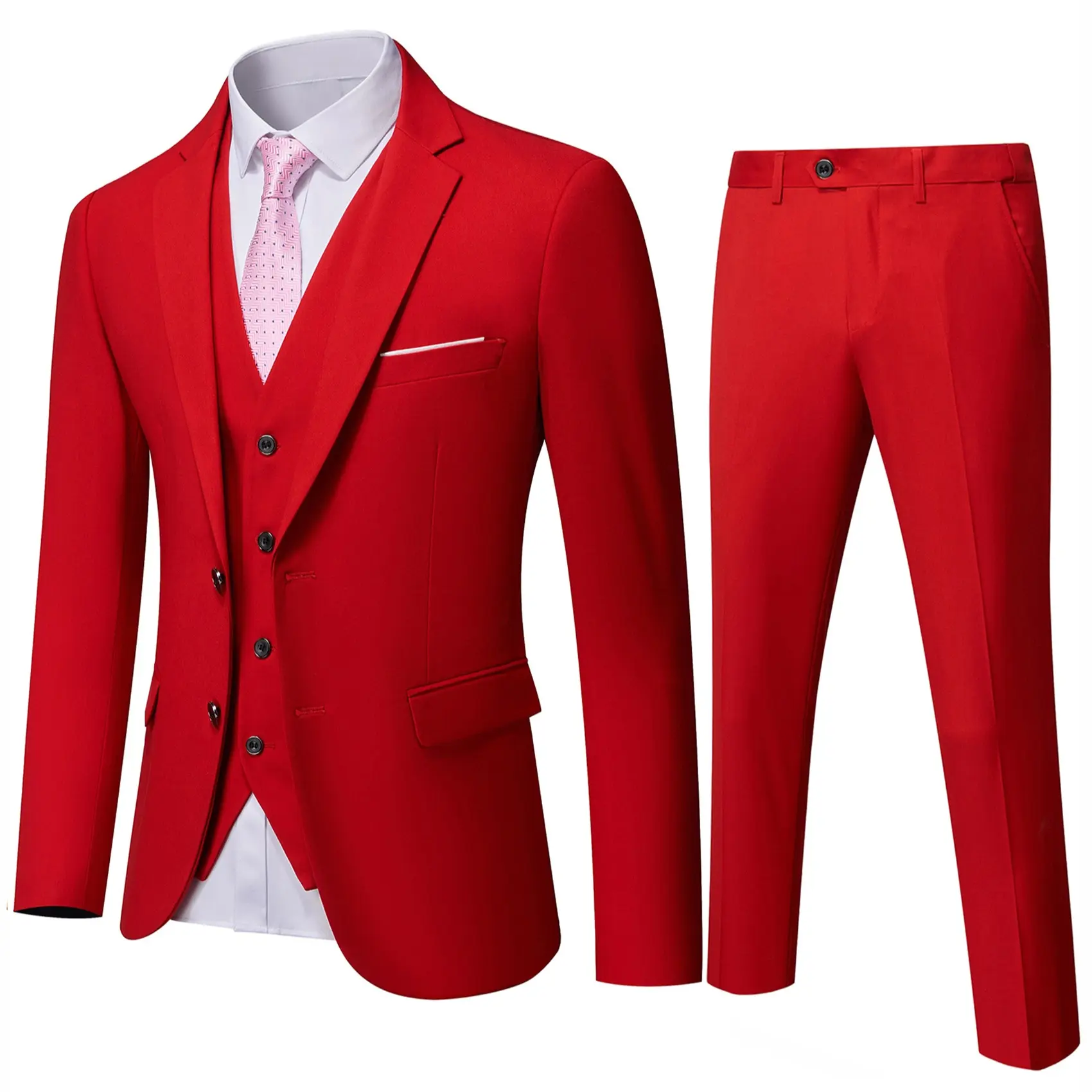 YND Men’s 3-Piece Slim Fit Formal Suit Set