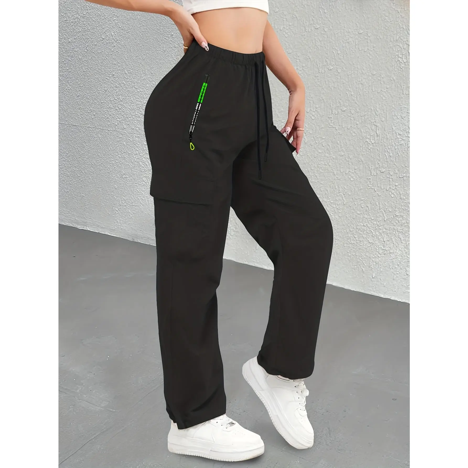 Women's High-Waisted Straight-Leg Athletic Pants