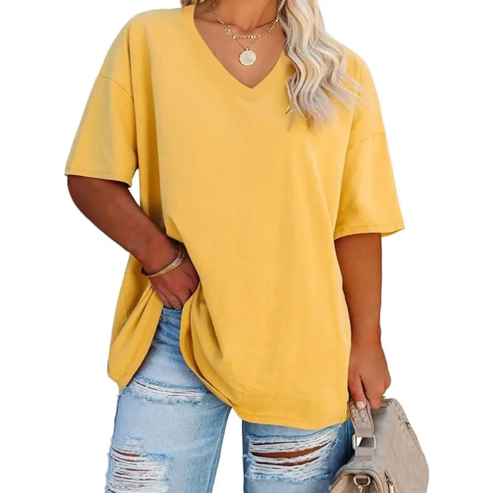 Women's Plus-Size V-Neck T-Shirt