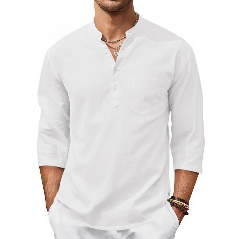 Men's Casual Henley Shirt