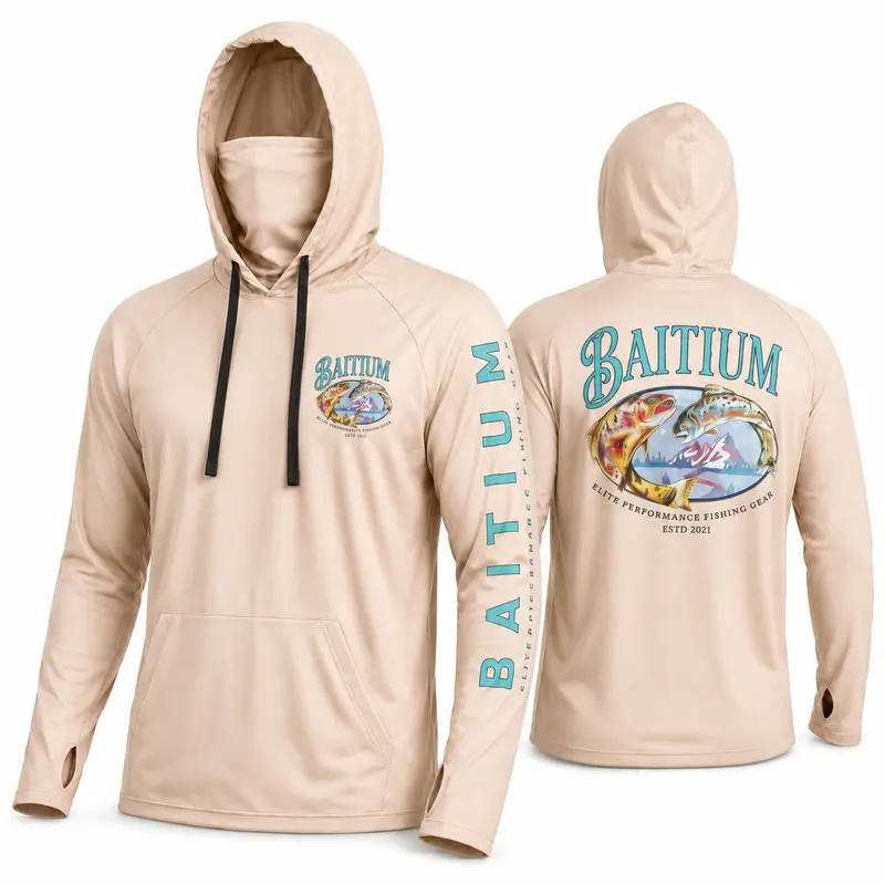UPF 50 Sun Protection Long-Sleeve Hoodie (With Built-in Neck Gaiter)