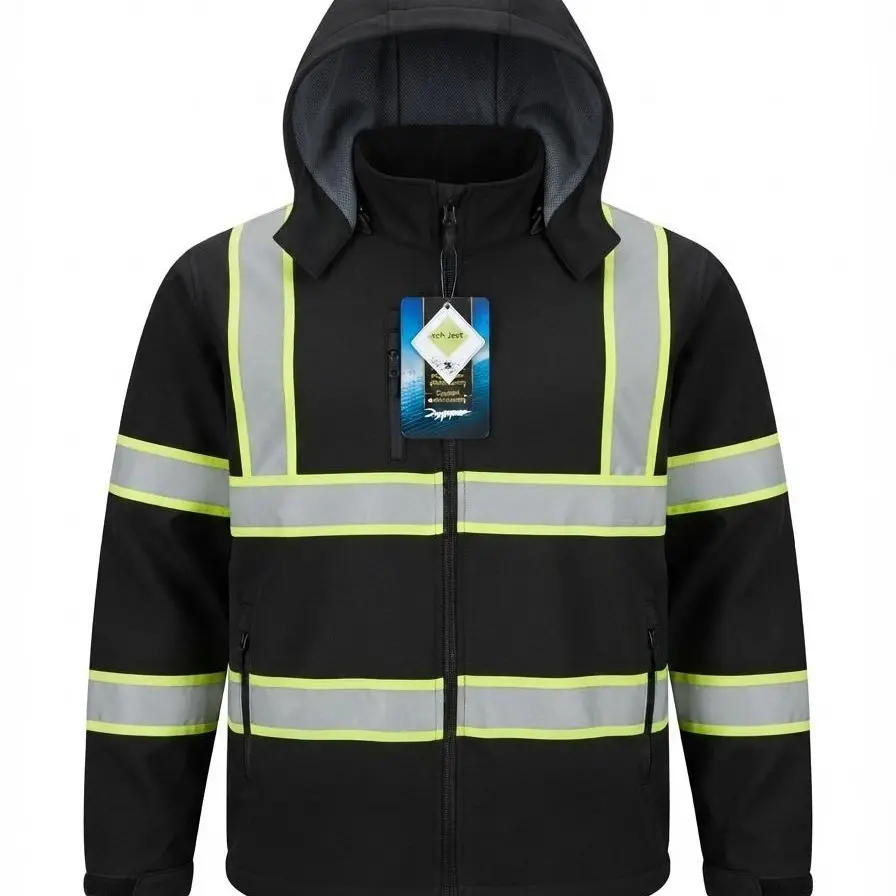 Safeguard 208 Men's Hooded Safety Jacket with Reflective Strips