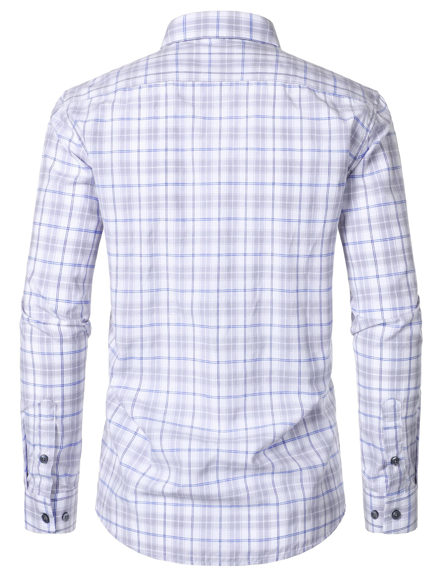 ZEROYAA Men's Plaid Long Sleeve Dress Shirt Formal Gingham Slim Fit Button Down Shirts with Lightweight Casual Classic Birthday Fashion,back to school,back to school shopping,clothes for back to school,first day of school outfits ZEROYAA Men's Plaid Long Sleeve Dress Shirt Formal Gingham Slim Fit Button Down Shirts with Lightweight Casual Classic Birthday Fashion,back to school,back to school shopping,clothes for back to school,first day of school outfits