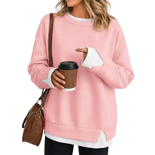 Women's Faux-Layered Sweatshirt