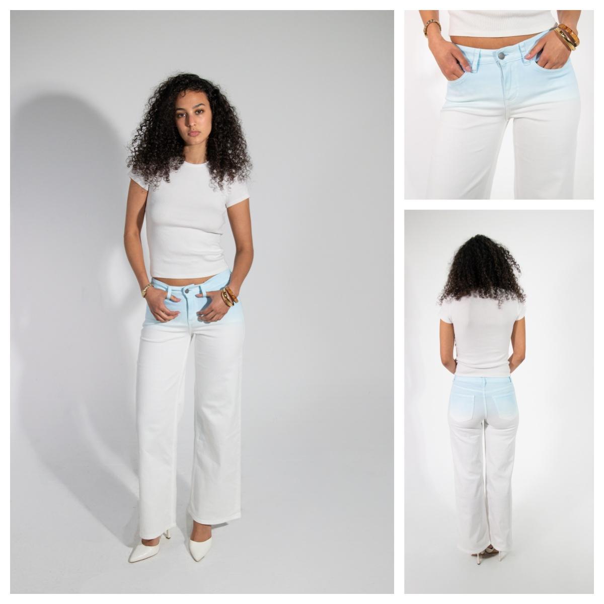 【4 Lengths】Magic ONESO Mid-low Rise Baggy BBL Jeans Stretchy Wide Leg Tummy Control Plus Size Regular Size