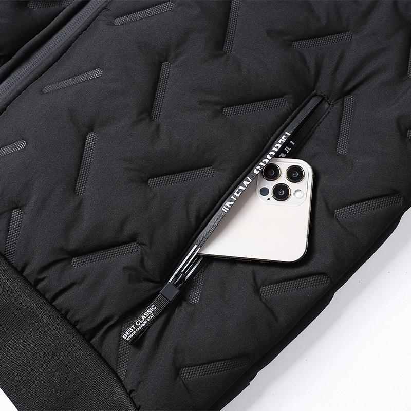 2026 New Stylish Men's Hooded Cotton Jacket, Long Sleeve Menswear Tops, Fleece-Lined Warm Clothes with Ultrasonic Cotton Toothbrush Design Stylish Menswear,back to school,back to school shopping 2026 New Stylish Men's Hooded Cotton Jacket, Long Sleeve Menswear Tops, Fleece-Lined Warm Clothes with Ultrasonic Cotton Toothbrush Design Stylish Menswear,back to school,back to school shopping
