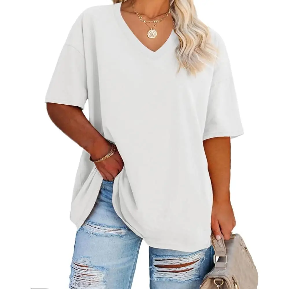 Women's Plus-Size V-Neck T-Shirt
