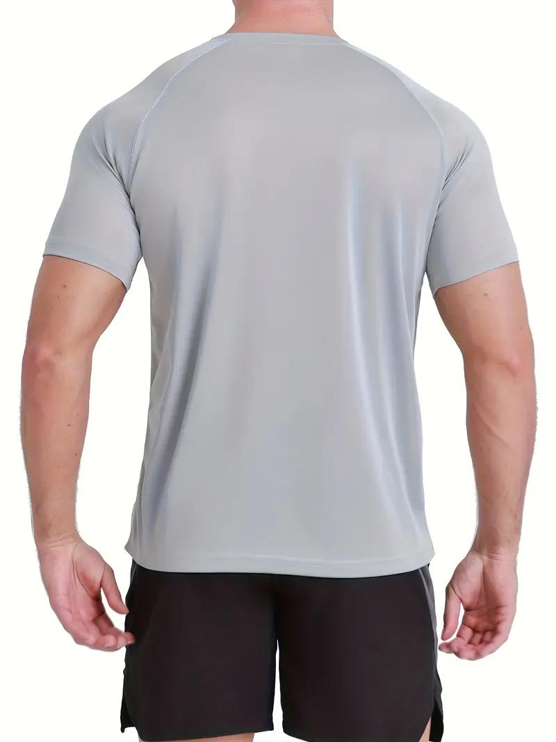 Men's Plus Size 5-Pack Quick Dry Breathable Athletic Apparel, Dry Fit Tech Sporty Sports Tops, Gym & Summer Fitness Workout Shirts Fitted Sportswear Activewear Tees,summerwins,travel essentials,camping essentials