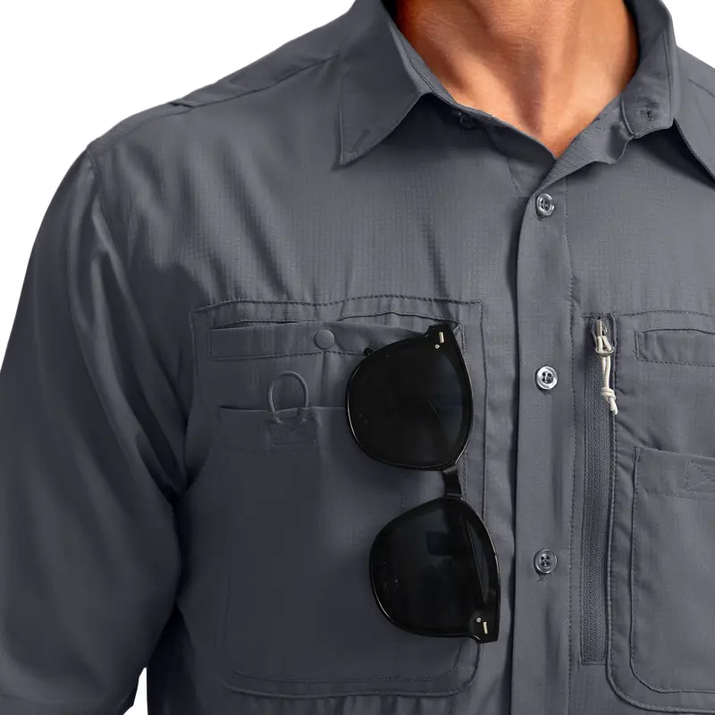 Men's Casual Outdoor Button-Up Fishing Shirt