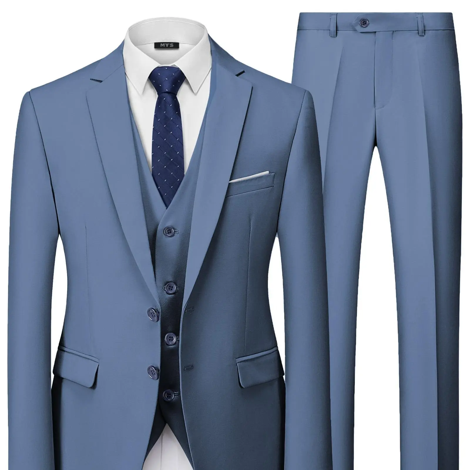 YND Men’s 3-Piece Slim Fit Formal Suit Set