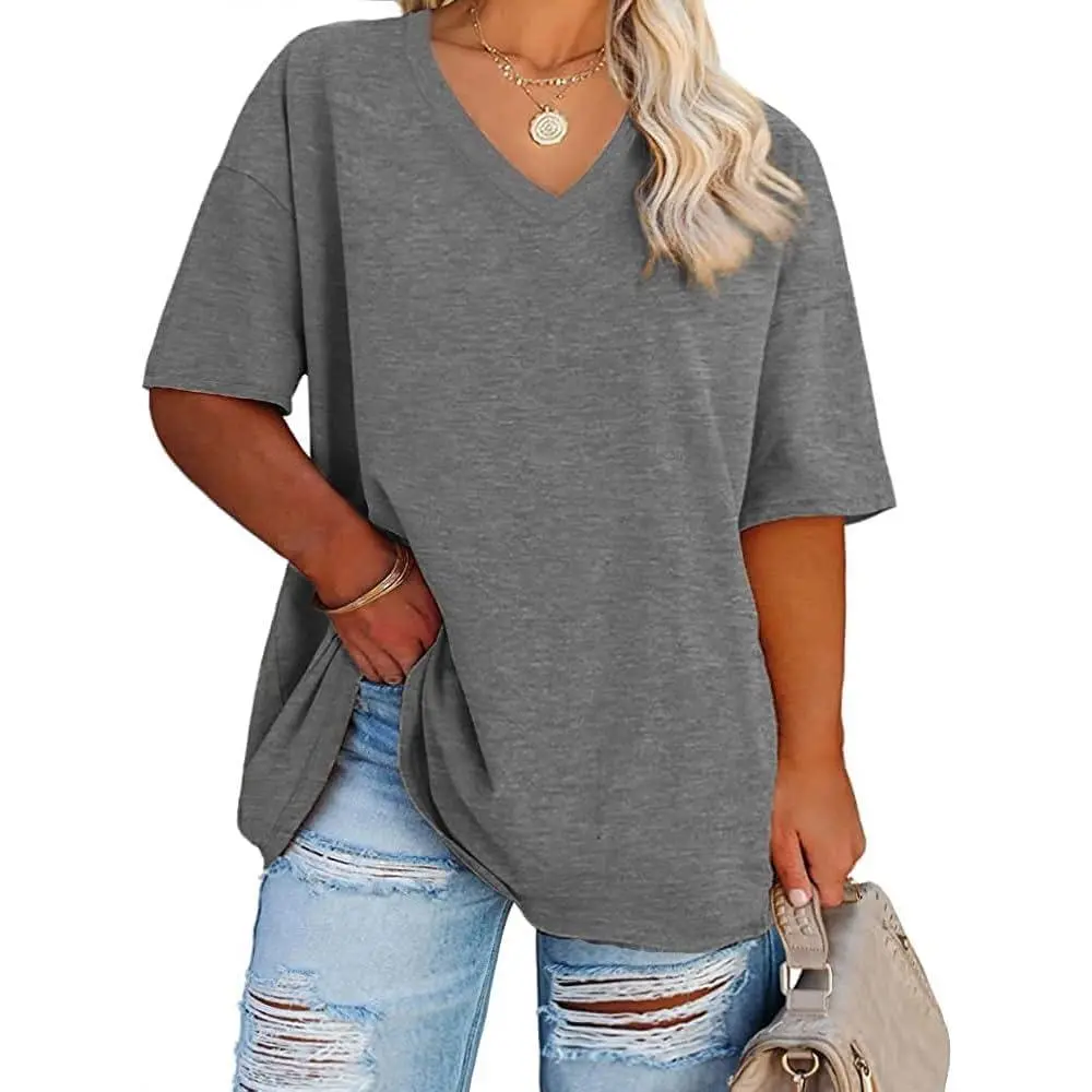 Women's Plus-Size V-Neck T-Shirt