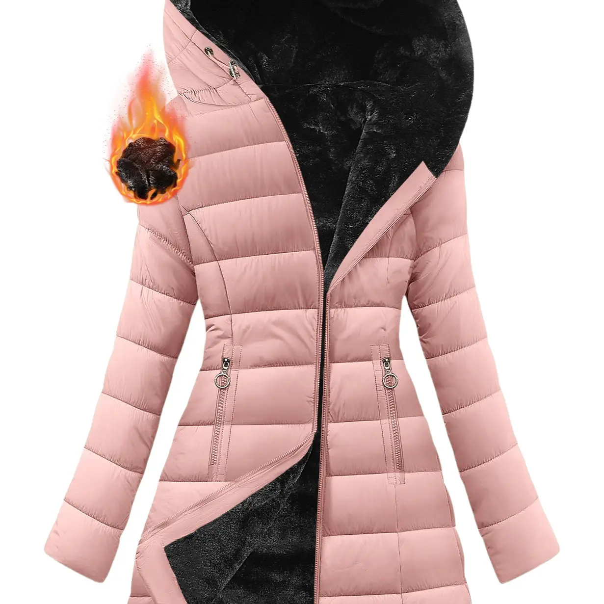 Women's Thickened Long Down Jacket for Winter