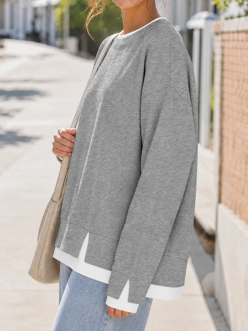 Women's Faux-Layered Sweatshirt