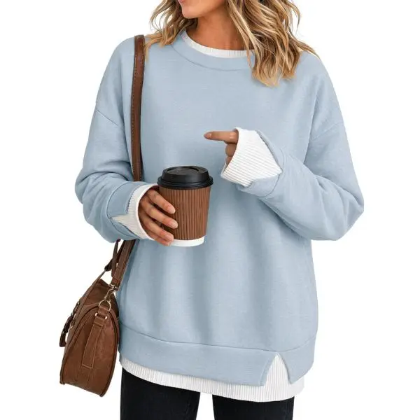 Women's Faux-Layered Sweatshirt