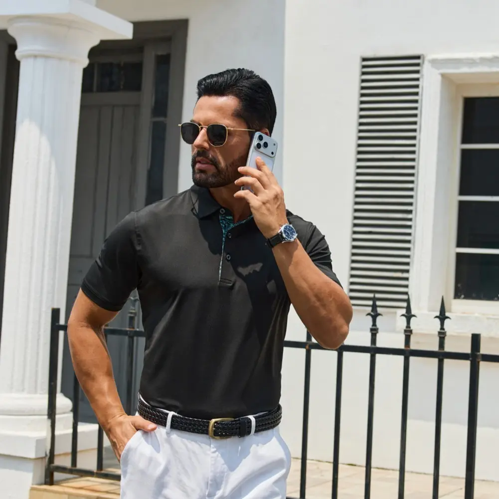 Men's Polo Shirt—Soft and Breathable, Suitable for Work and Golf