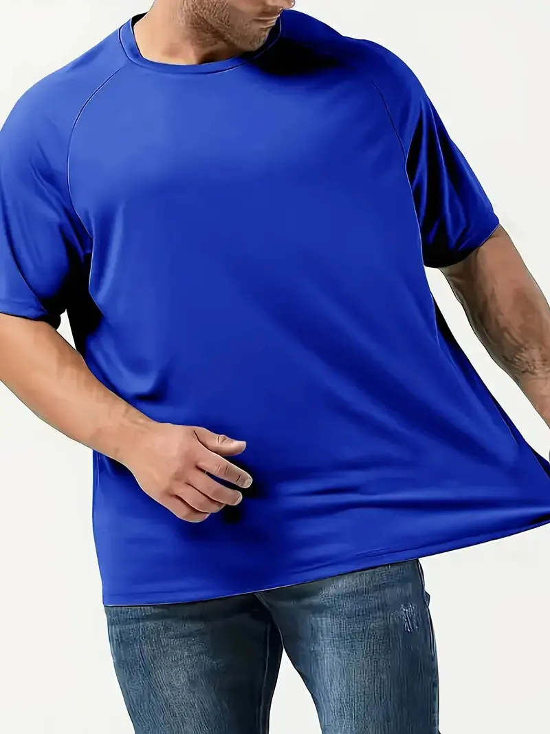 Men's Plus Size Breathable Athletic T-Shirts for Workout