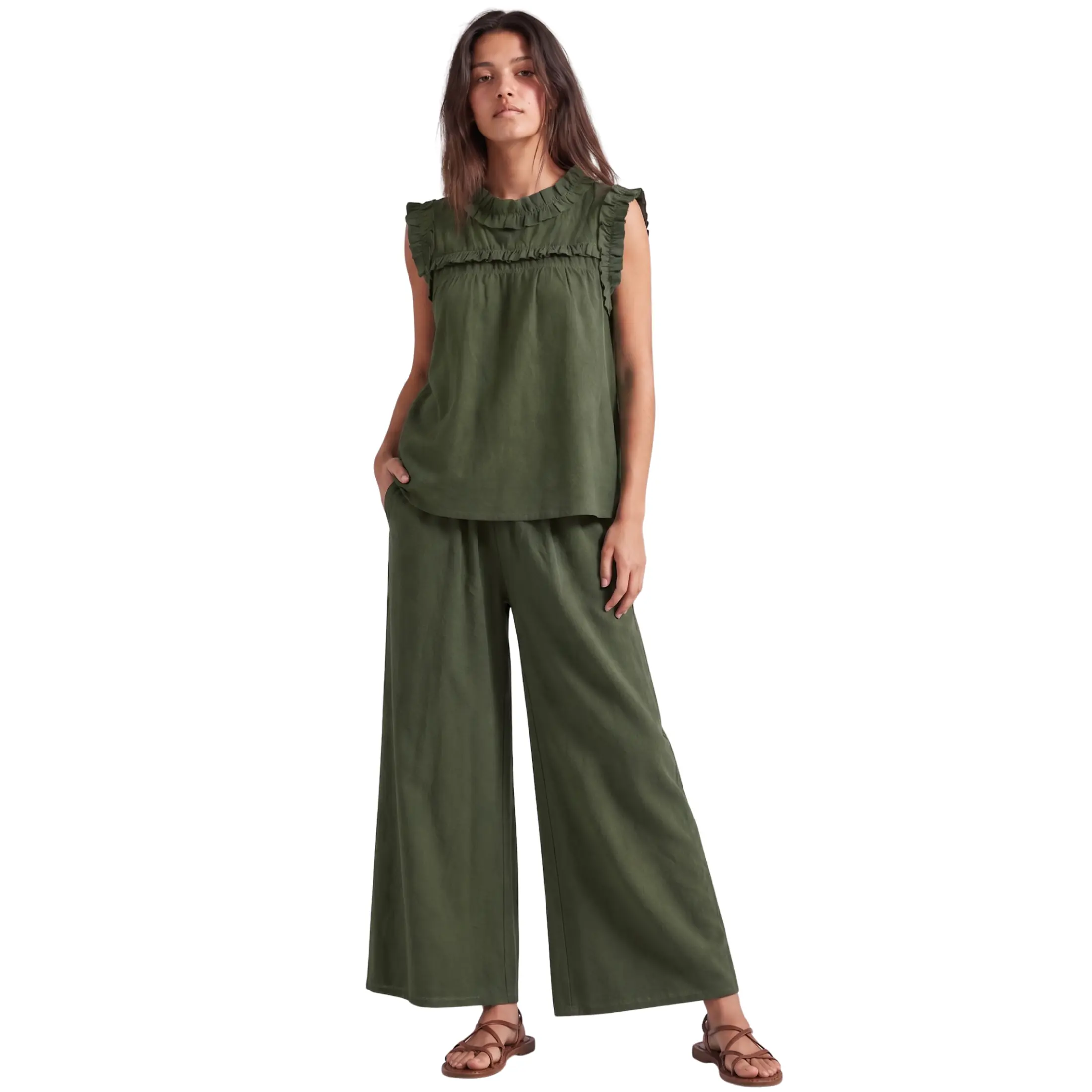 Women's Cotton-Linen Two-Piece Set