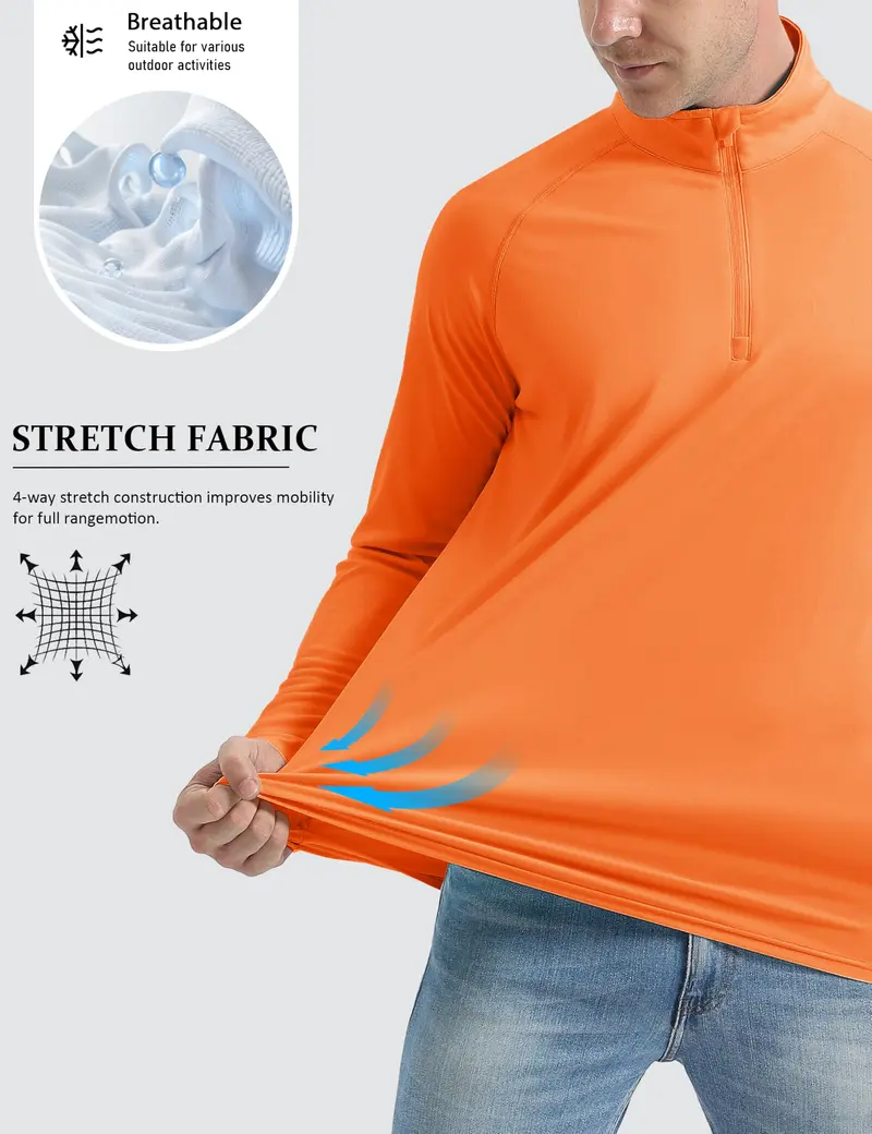 Men's 1/4-Zip Long-Sleeve Shirt – UPF 50+ Sun Protection