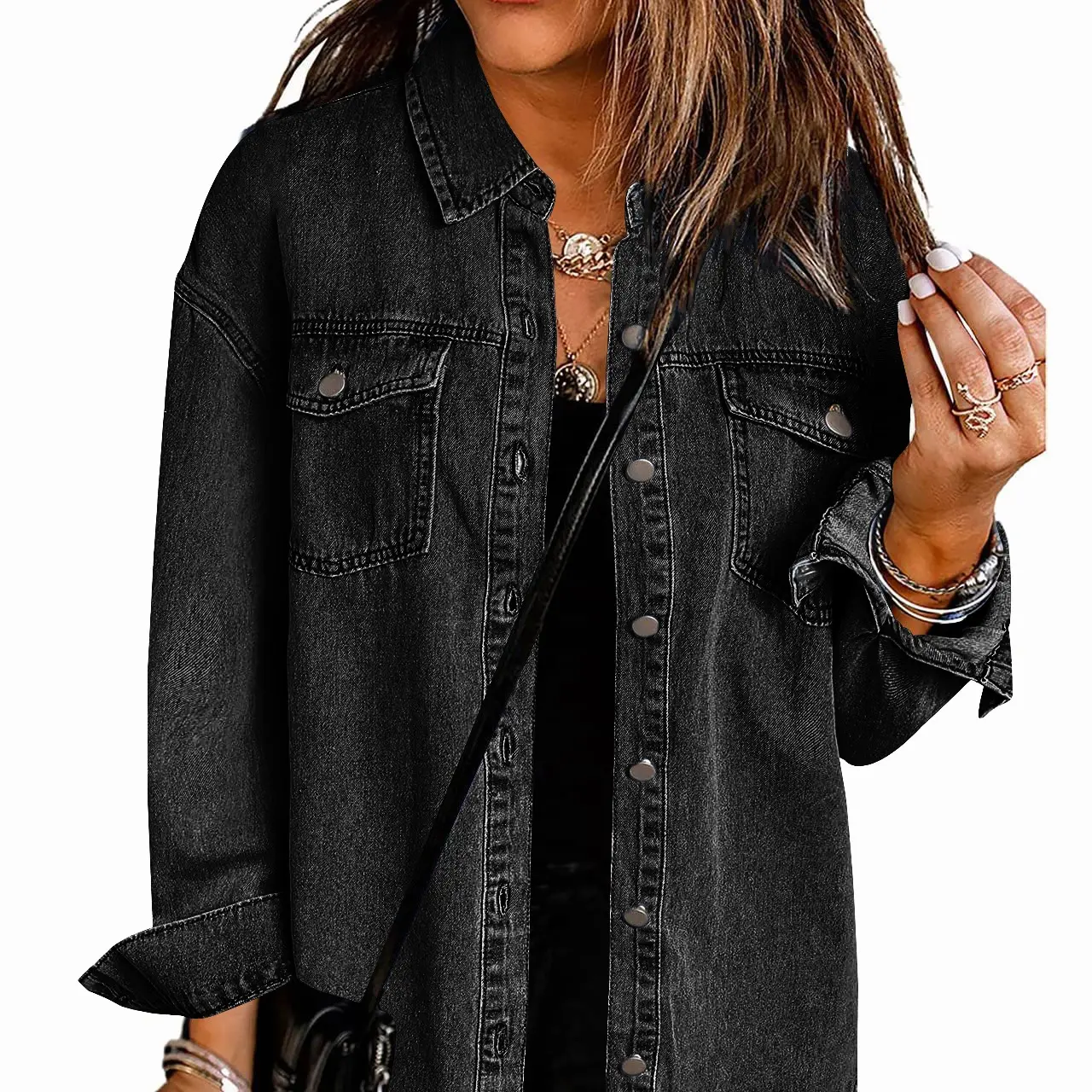 Women's Distressed Fringed Denim Jacket