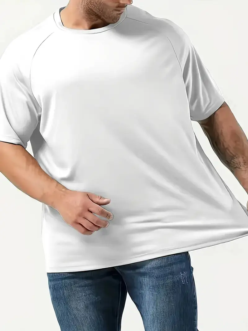 Men's Plus Size Breathable Athletic T-Shirts for Workout