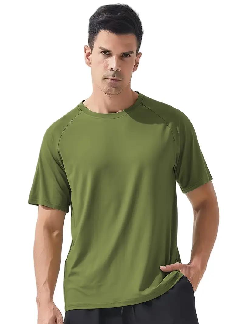 Men's Plus Size 5-Pack Quick Dry Breathable Athletic Apparel, Dry Fit Tech Sporty Sports Tops, Gym & Summer Fitness Workout Shirts Fitted Sportswear Activewear Tees,summerwins,travel essentials,camping essentials