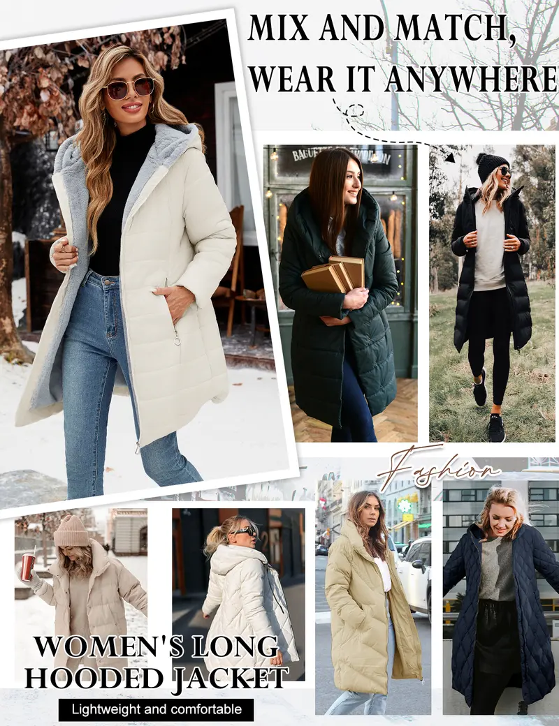 Women's Thickened Long Down Jacket for Winter