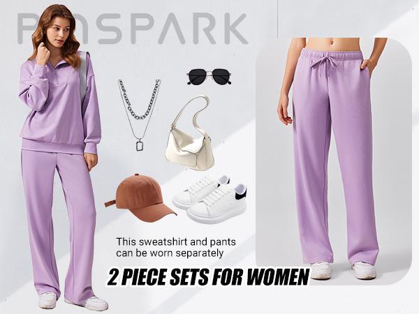 Pinspark Women's Two-Piece Sports Set Long-Sleeved Half-Zip Cardigan Sweatshirt Sports Pants Comfortable Wear Multiple Colors Sizes The product is relatively thin Runs large,back to school,back to school haul