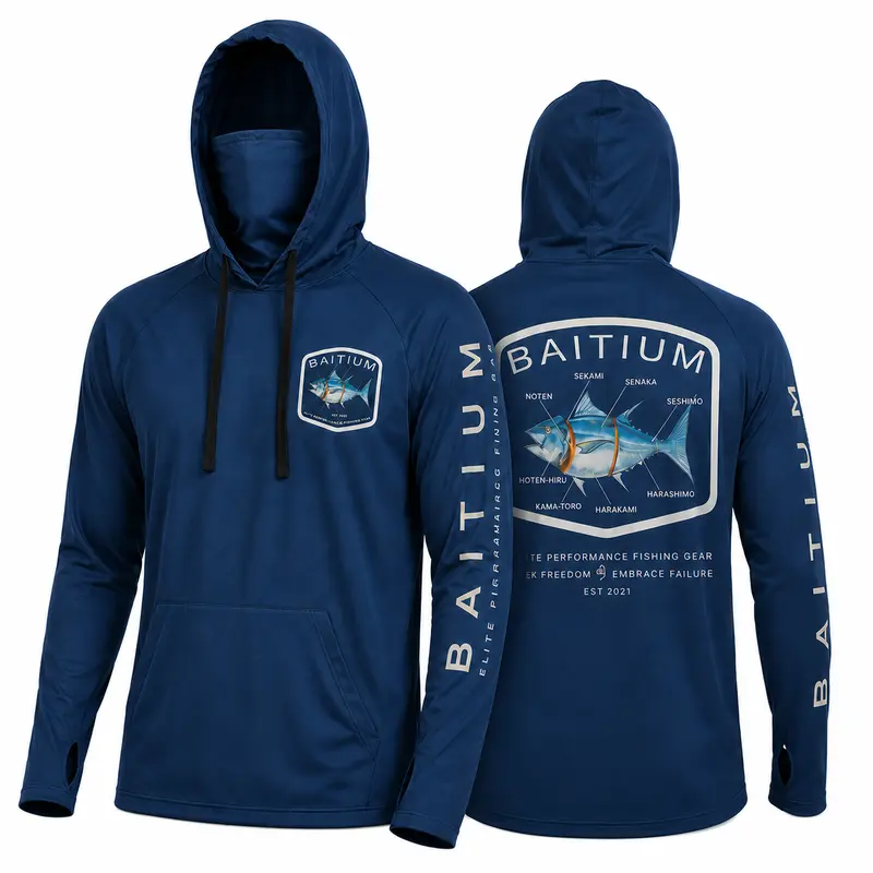 UPF 50 Sun Protection Long-Sleeve Hoodie (With Built-in Neck Gaiter)