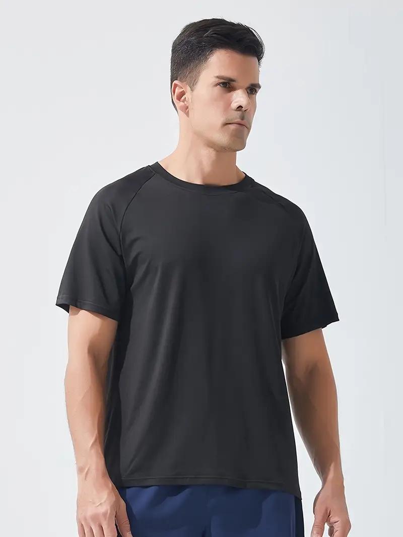 Men's Plus Size 5-Pack Quick Dry Breathable Athletic Apparel, Dry Fit Tech Sporty Sports Tops, Gym & Summer Fitness Workout Shirts Fitted Sportswear Activewear Tees,summerwins,travel essentials,camping essentials